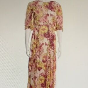 Elegant Floral Long Sleeve Dress